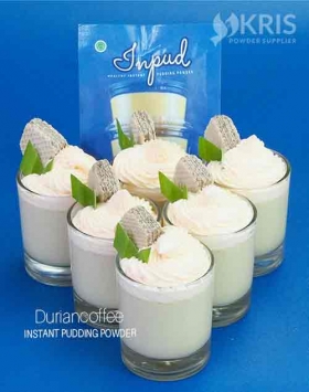 Bubuk pudding duriancoffee kemasan 45 gr Inpud