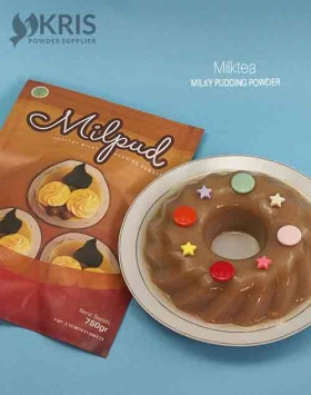 Bubuk pudding milktea kemasan 750 gr Milpud