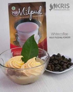 Bubuk pudding whitecoffee kemasan 750 gr Milpud